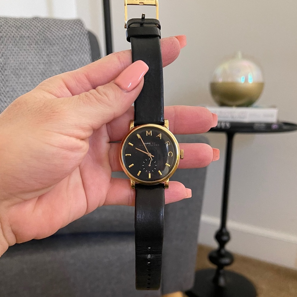 Marc Jacobs Black and gold watch